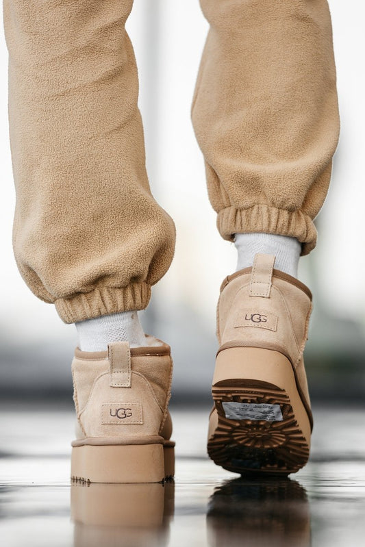 UGG Classic Ultra Mini Platform Beige - oceanhype - 