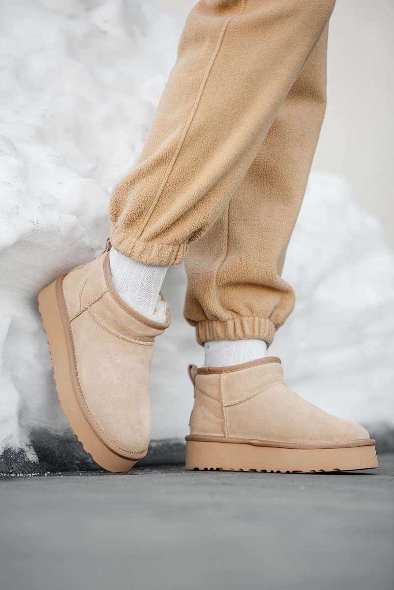 UGG Classic Ultra Mini Platform Beige - oceanhype - 