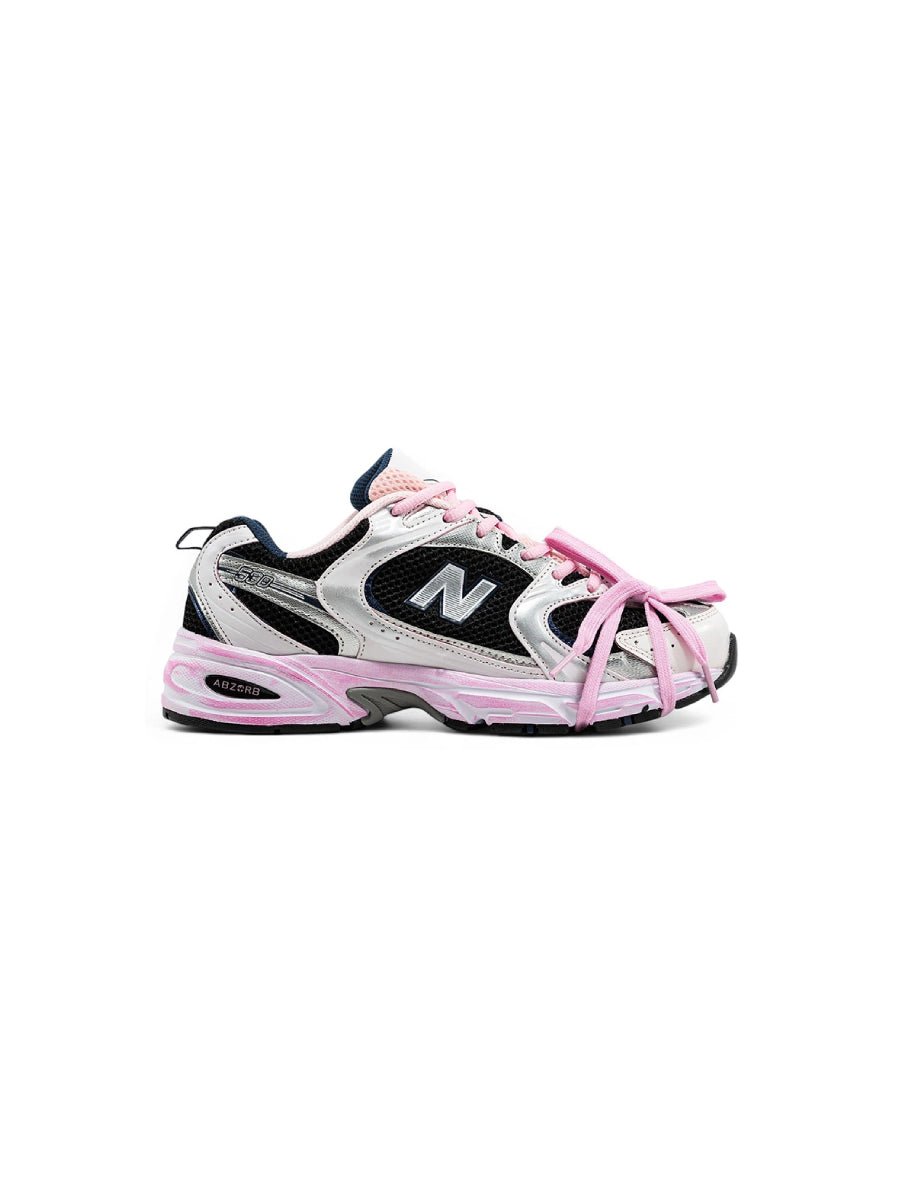New Balance 530 Custom Silver Blue Pink - oceanhype - 