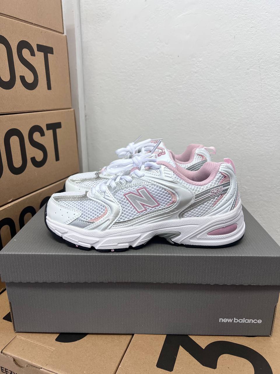 New Balance 530 White Silver Pink - oceanhype - 