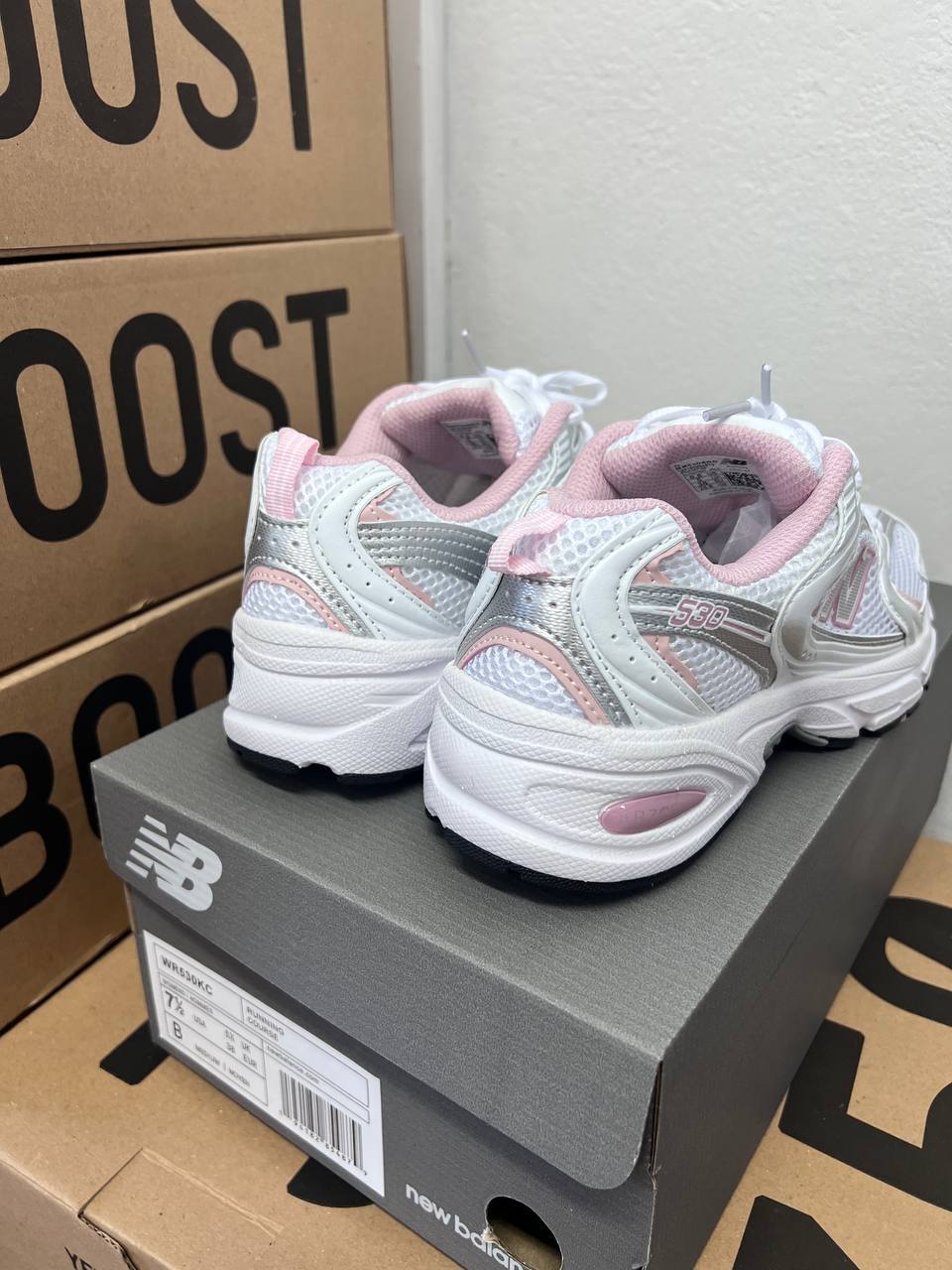 New Balance 530 White Silver Pink - oceanhype - 