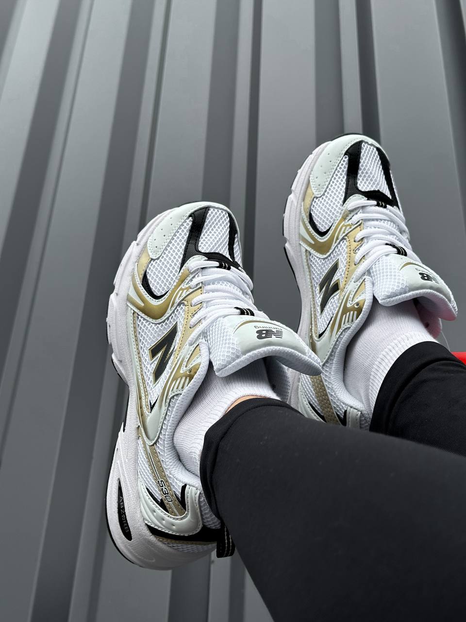 New Balance 530 White Silver Gold - oceanhype - 