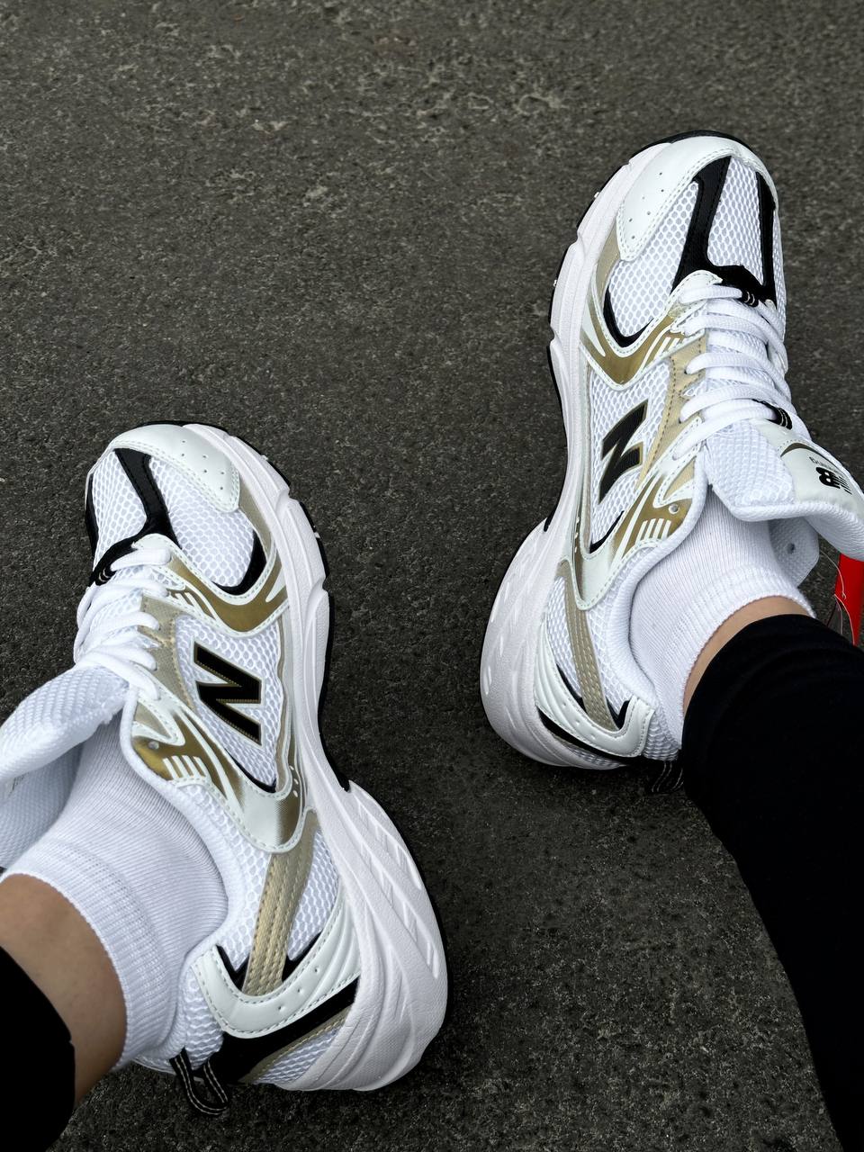 New Balance 530 White Silver Gold - oceanhype - 