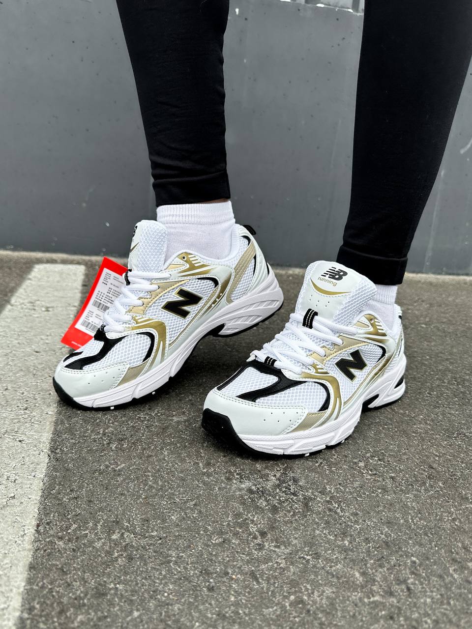 New Balance 530 White Silver Gold - oceanhype - 