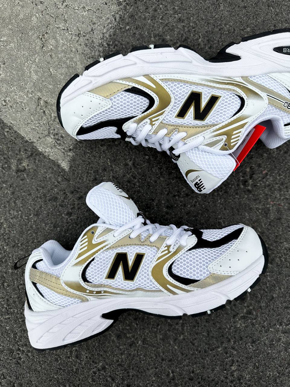New Balance 530 White Silver Gold - oceanhype - 