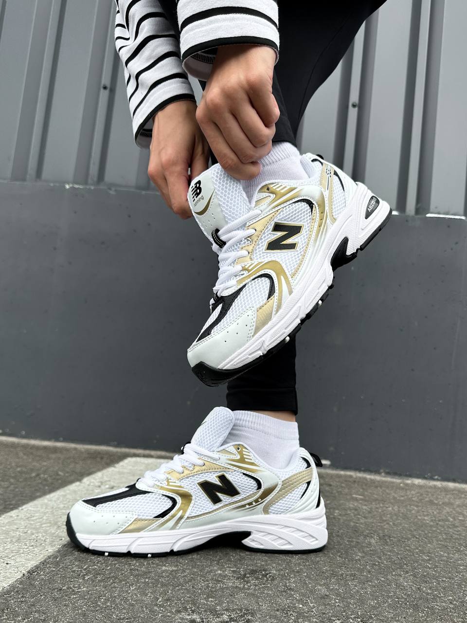 New Balance 530 White Silver Gold - oceanhype - 