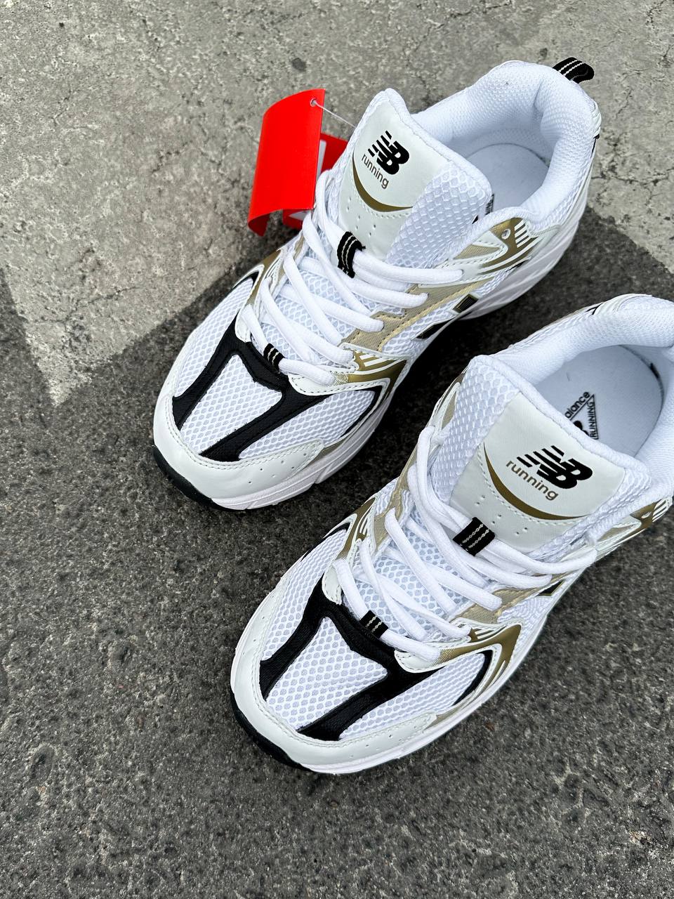 New Balance 530 White Silver Gold - oceanhype - 