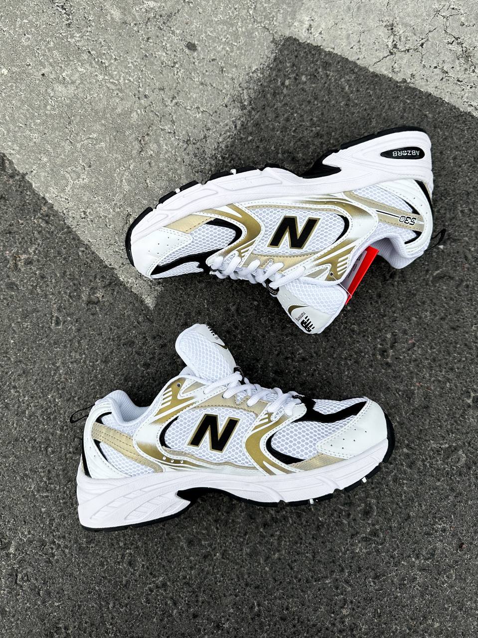 New Balance 530 White Silver Gold - oceanhype - 