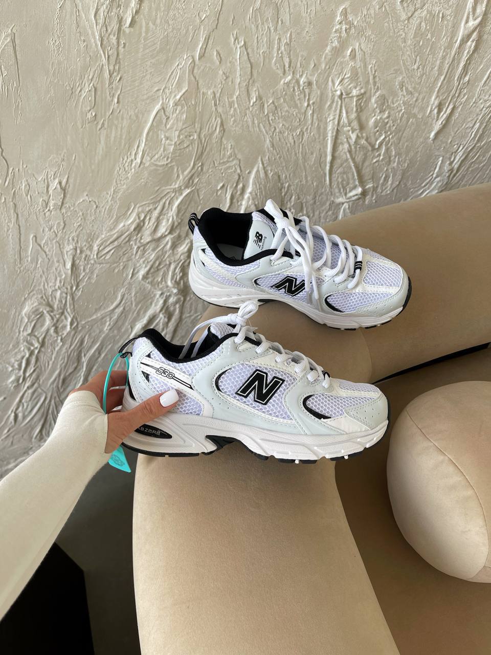 New Balance 530 White Black - oceanhype - 