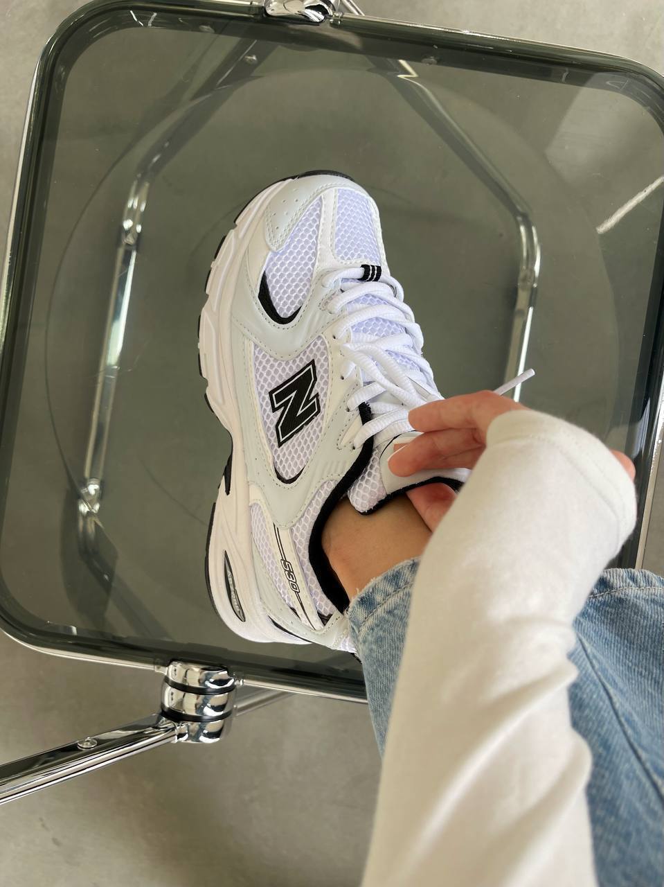 New Balance 530 White Black - oceanhype - 