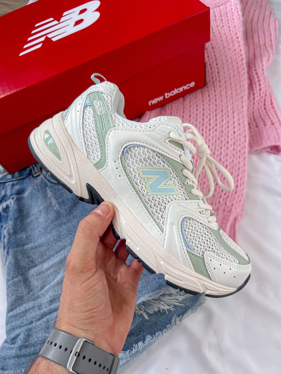 New Balance 530 Beige Mint - oceanhype - 