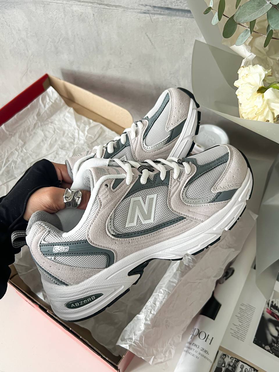 New Balance 530 Grey White - oceanhype - 