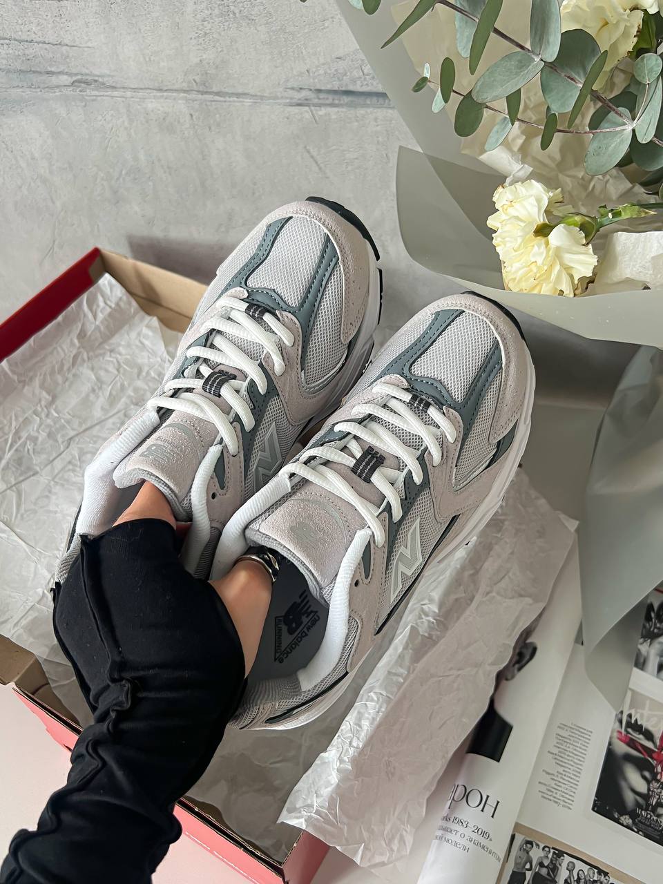 New Balance 530 Grey White - oceanhype - 