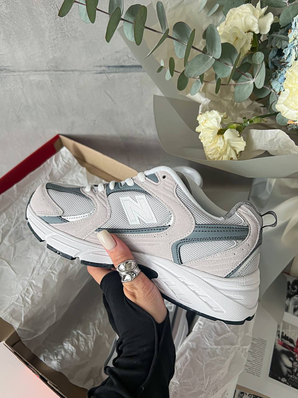 New Balance 530 Grey White - oceanhype - 