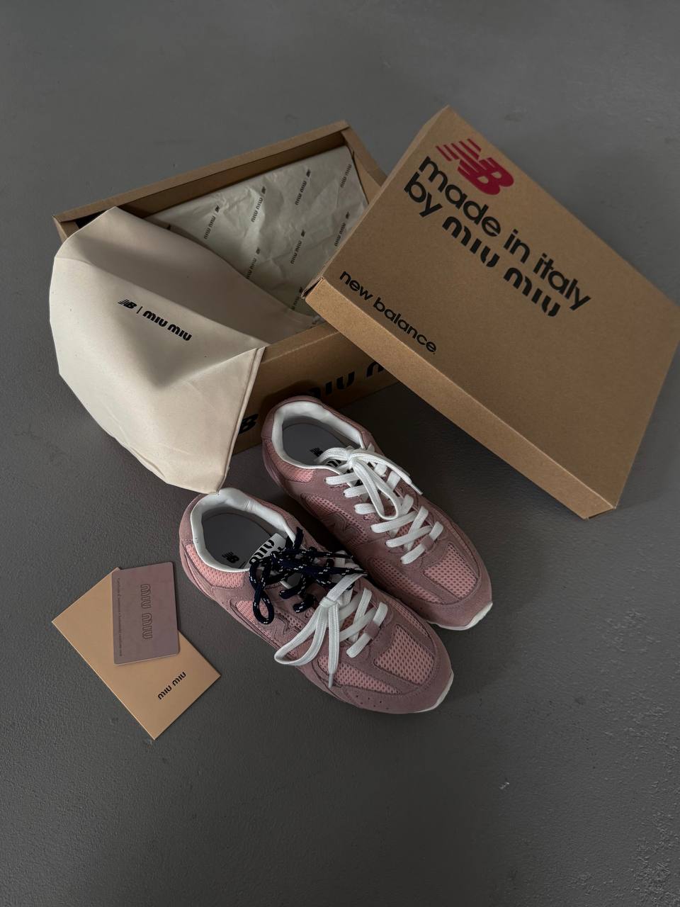 New Balance 530 x Miu Miu Pink Blue Laces - oceanhype - 