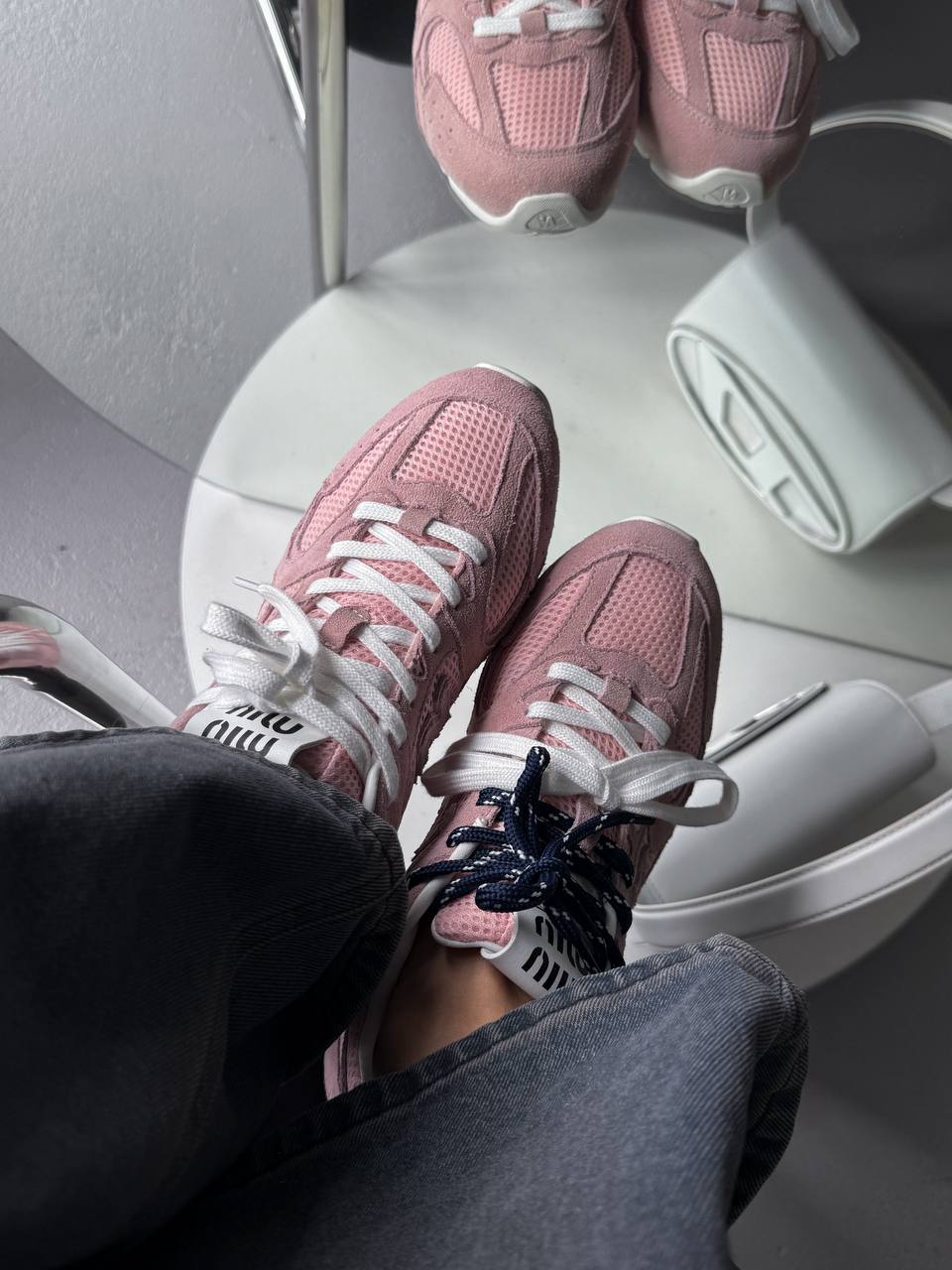 New Balance 530 x Miu Miu Pink Blue Laces - oceanhype - 