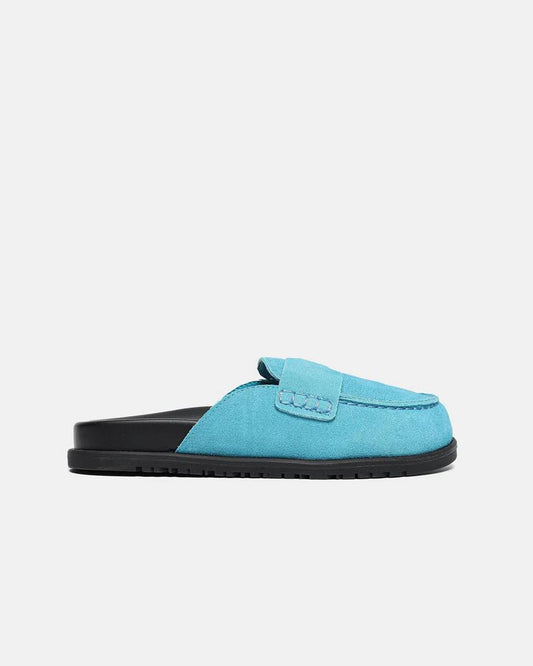 Hermes Mule Blue Flats - oceanhype - 