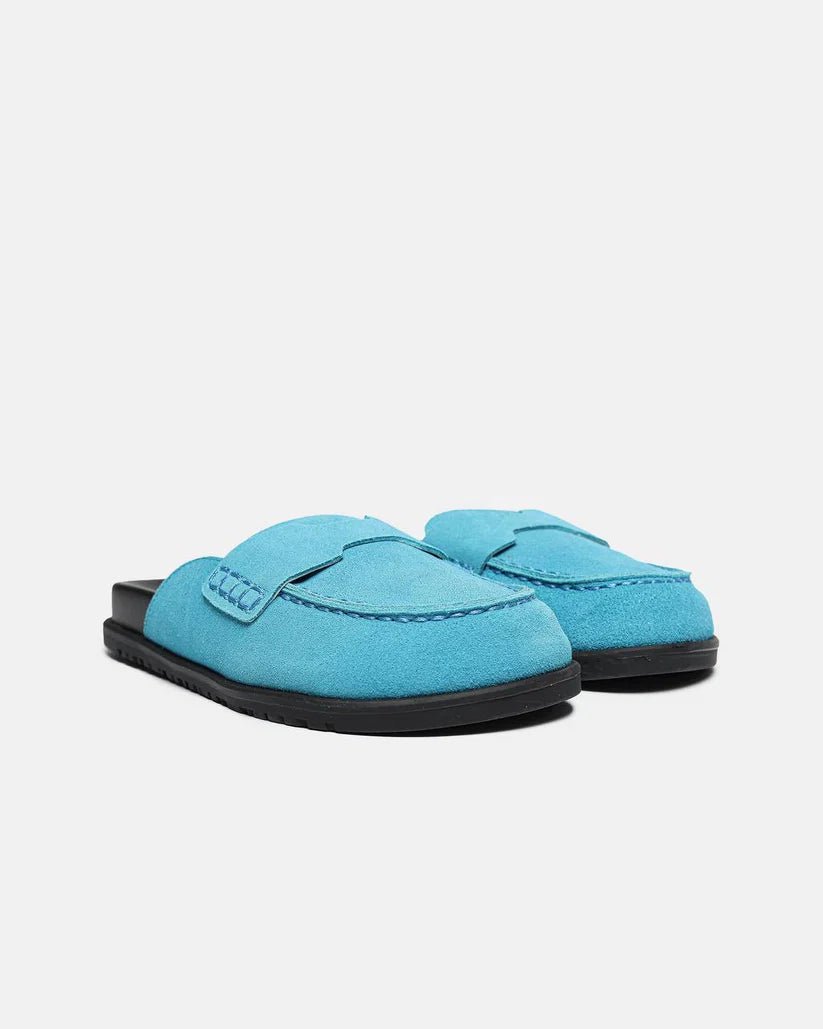 Hermes Mule Blue Flats - oceanhype - 