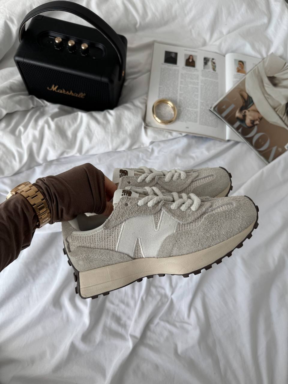 New Balance 327 Beige White - oceanhype - 