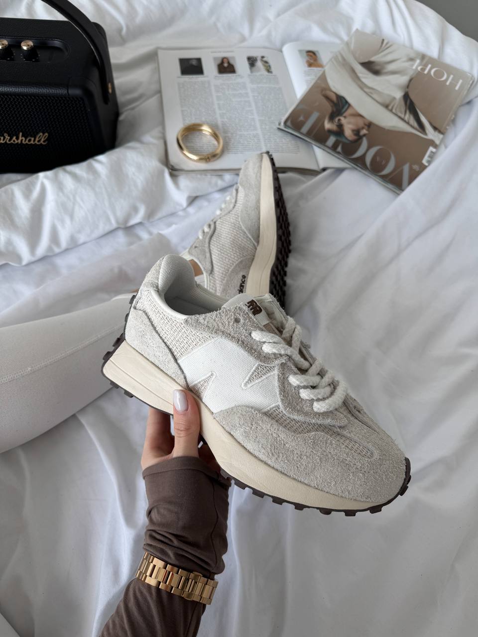 New Balance 327 Beige White - oceanhype - 
