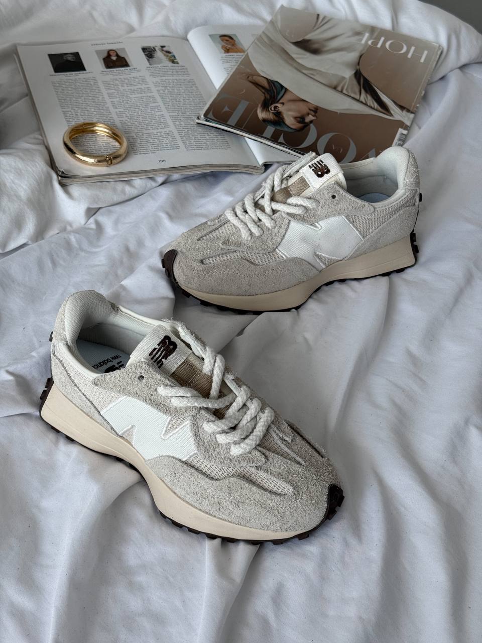 New Balance 327 Beige White - oceanhype - 