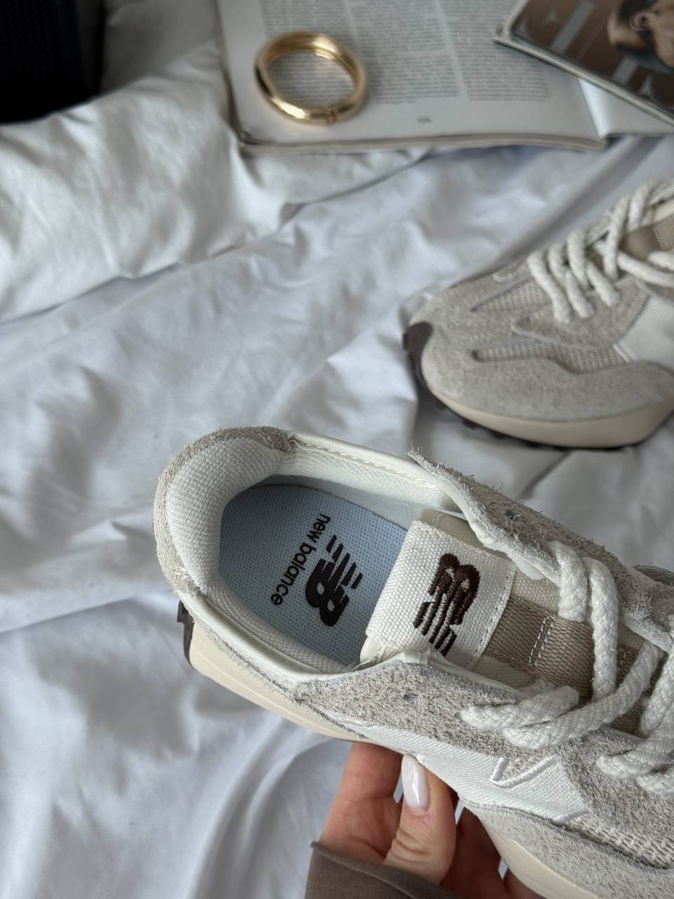 New Balance 327 Beige White - oceanhype - 