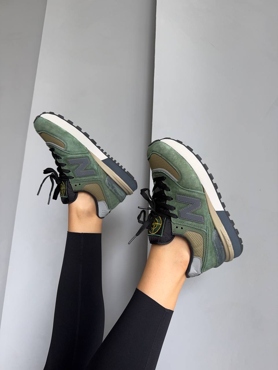New Balance 574 Legacy Stone Island Dark Green - oceanhype - 