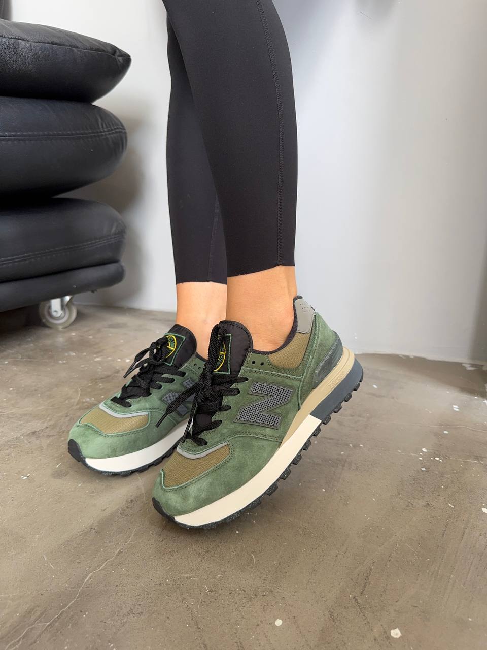 New Balance 574 Legacy Stone Island Dark Green - oceanhype - 