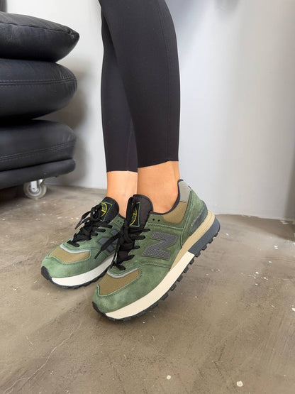 New Balance 574 Legacy Stone Island Dark Green - oceanhype - 