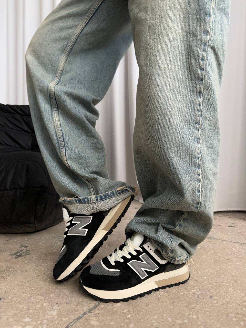 New Balance 574 Legacy Black Grey - oceanhype - 