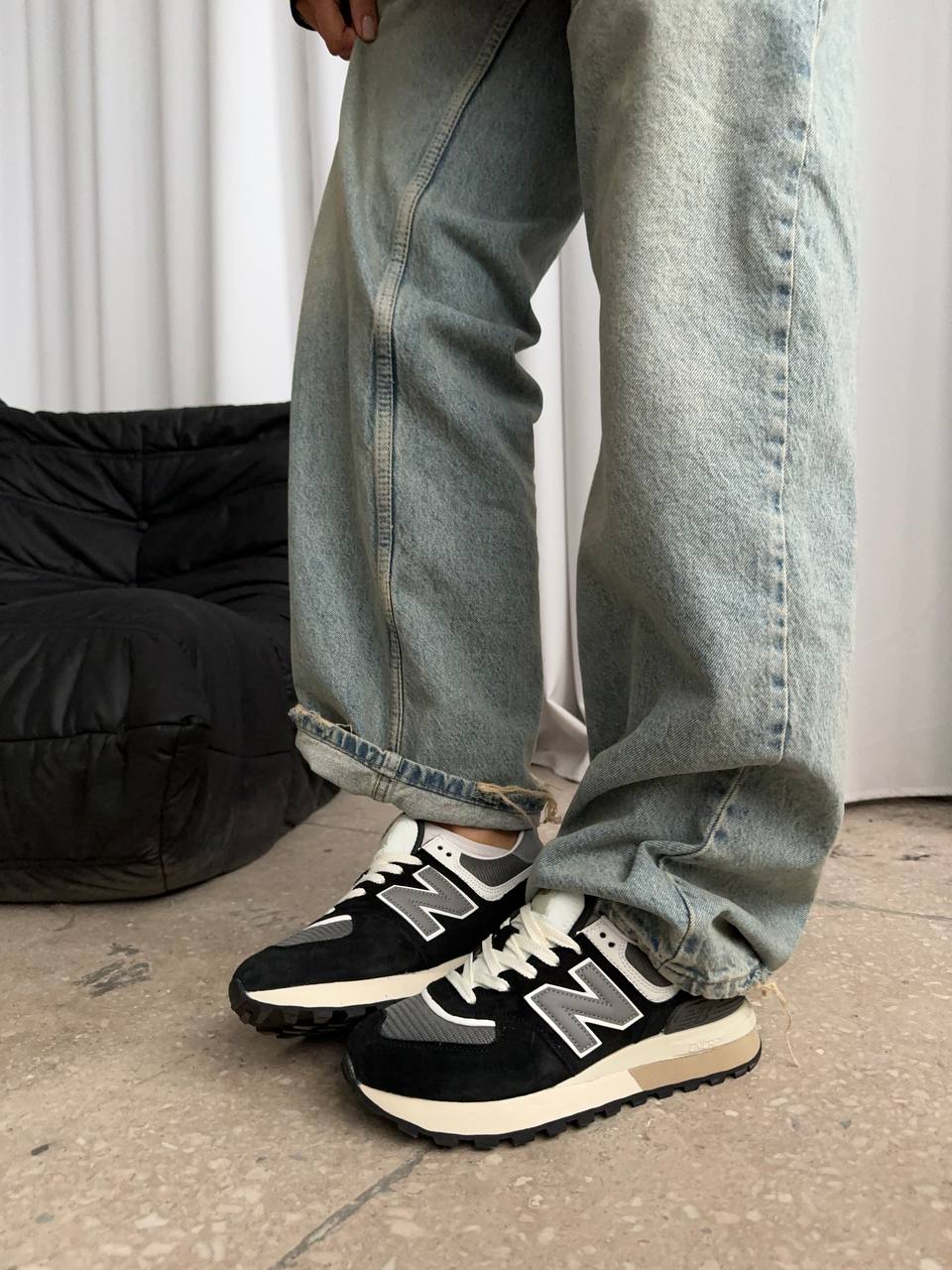 New Balance 574 Legacy Black Grey - oceanhype - 