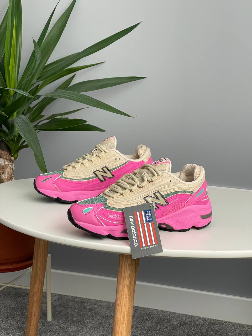 New Balance 1000 Tan Pink Green - oceanhype - 