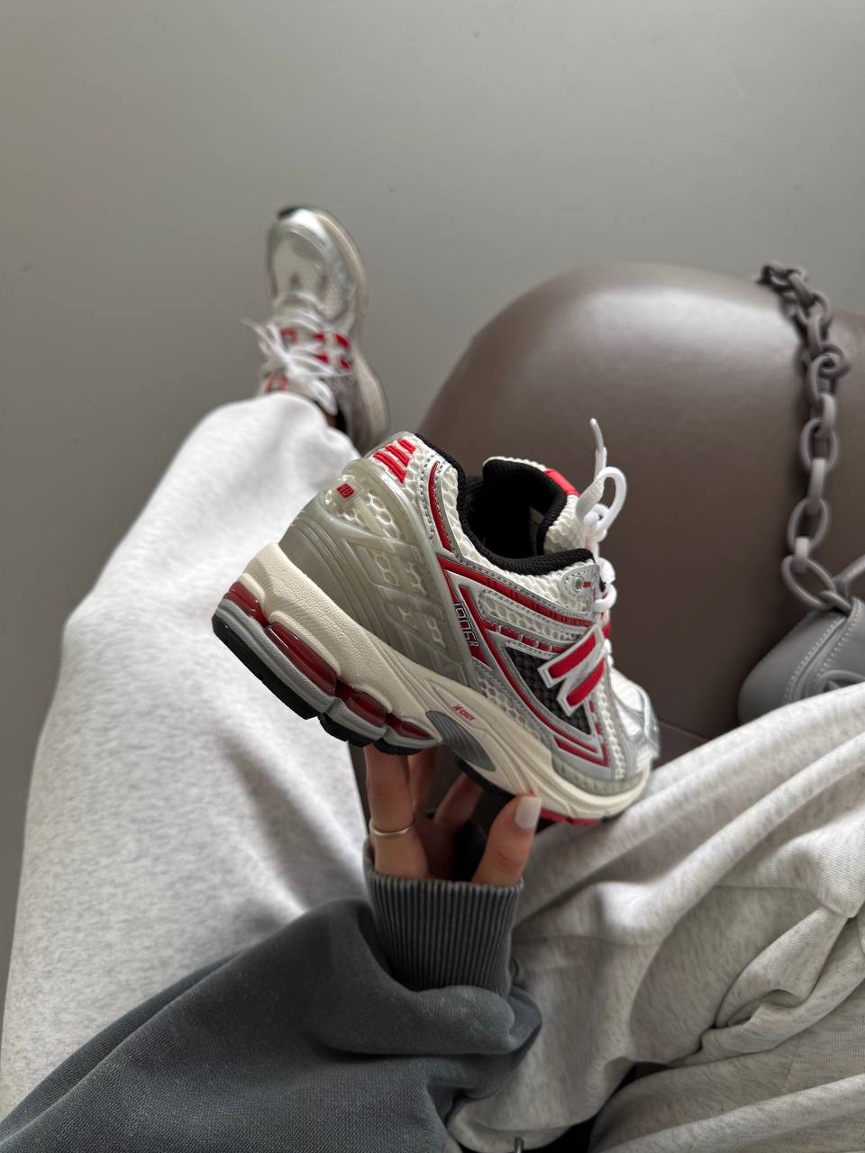 New Balance 1906R Silver Classic Crimson - oceanhype - 