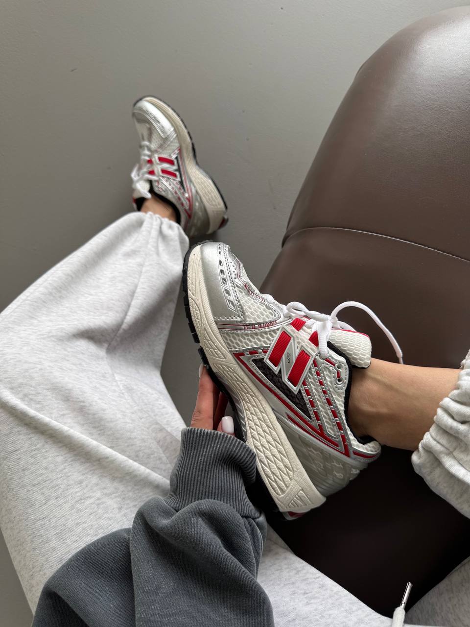 New Balance 1906R Silver Classic Crimson - oceanhype - 