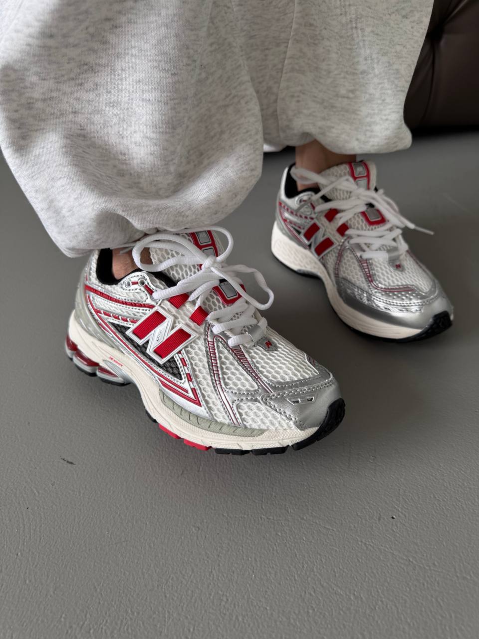 New Balance 1906R Silver Classic Crimson - oceanhype - 
