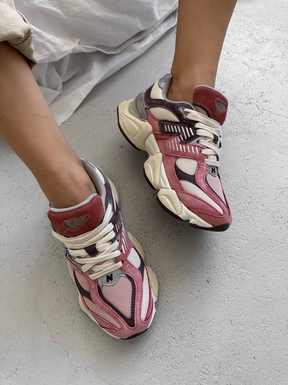 New Balance 9060 Cherry Blossom Pack Mineral Red - oceanhype - 