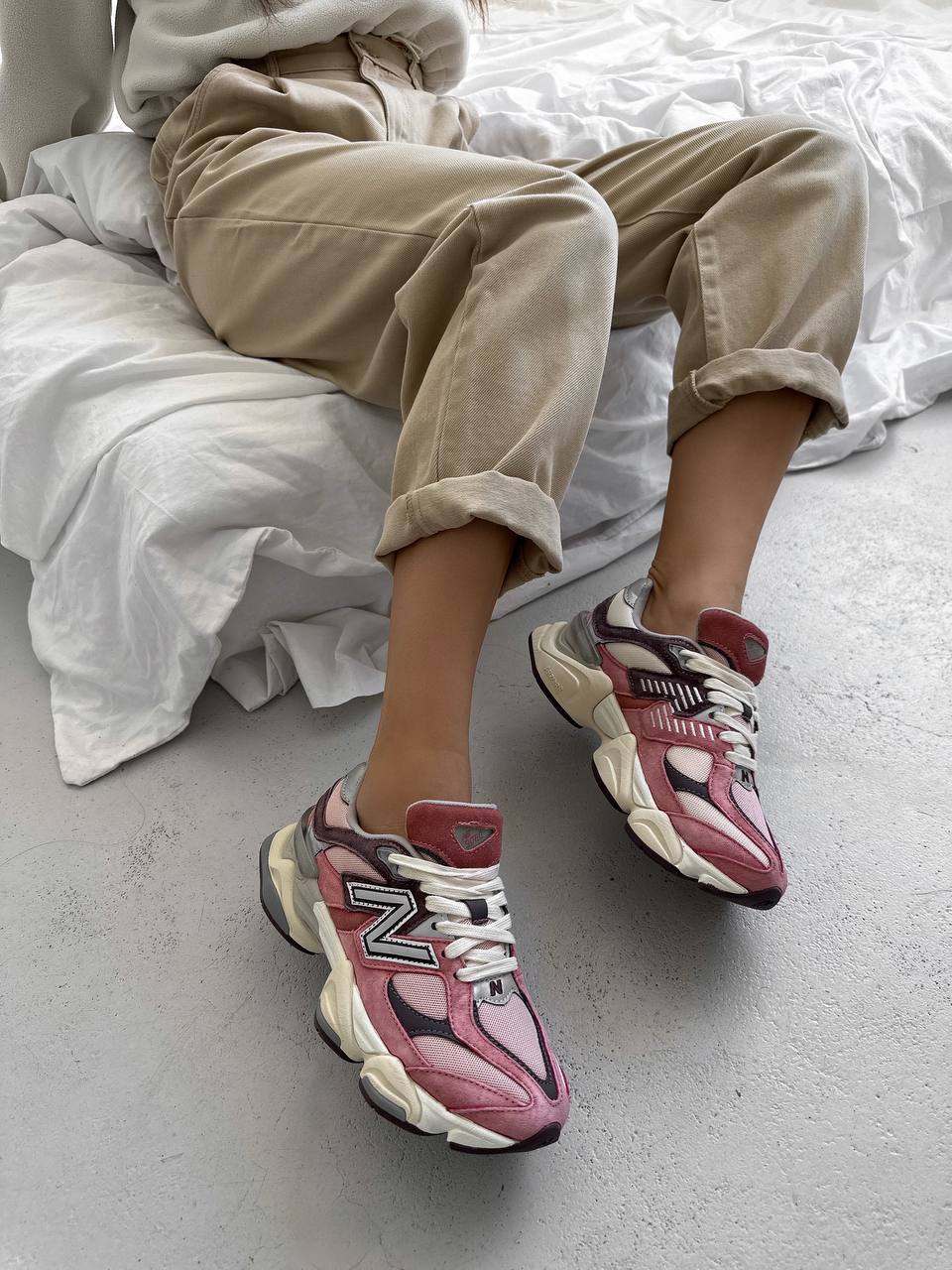 New Balance 9060 Cherry Blossom Pack Mineral Red - oceanhype - 