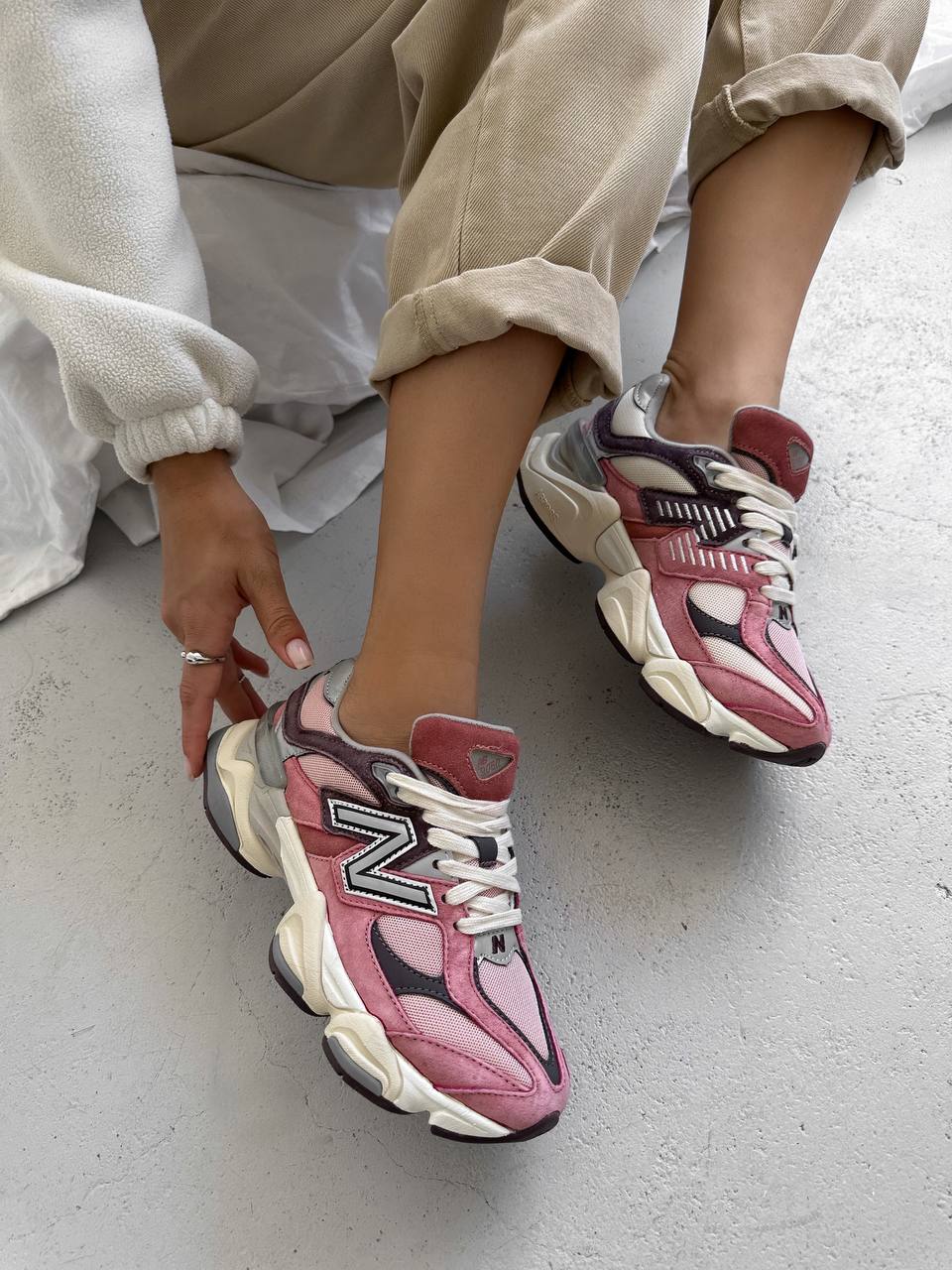 New Balance 9060 Cherry Blossom Pack Mineral Red - oceanhype - 