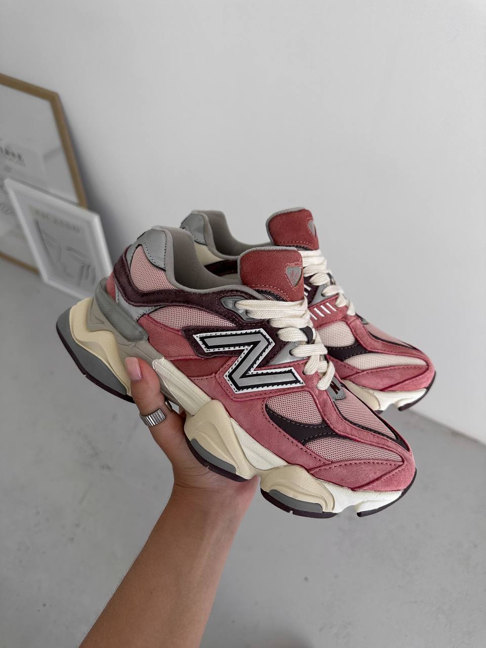 New Balance 9060 Cherry Blossom Pack Mineral Red - oceanhype - 