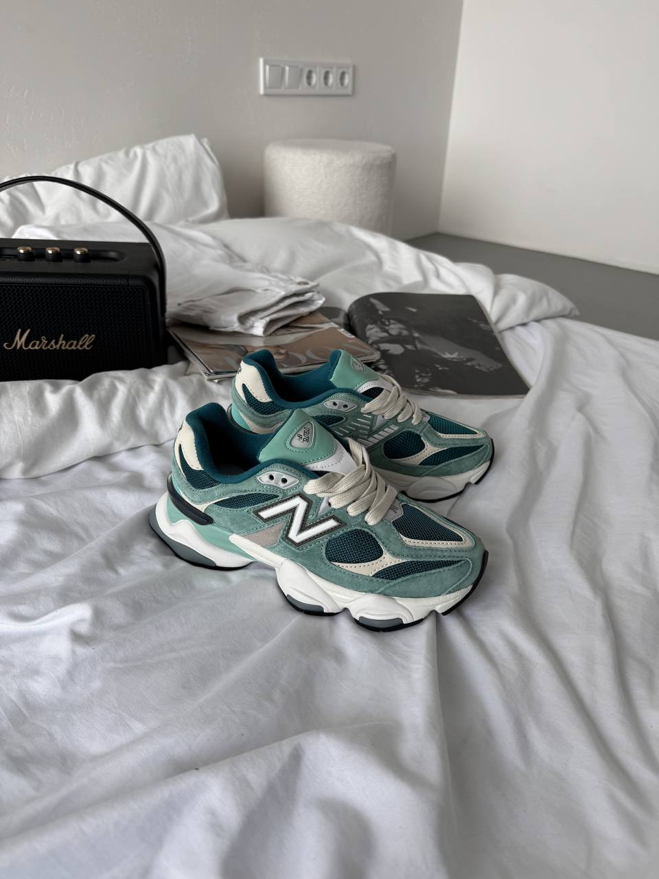 New Balance 9060 Green Cream - oceanhype - 