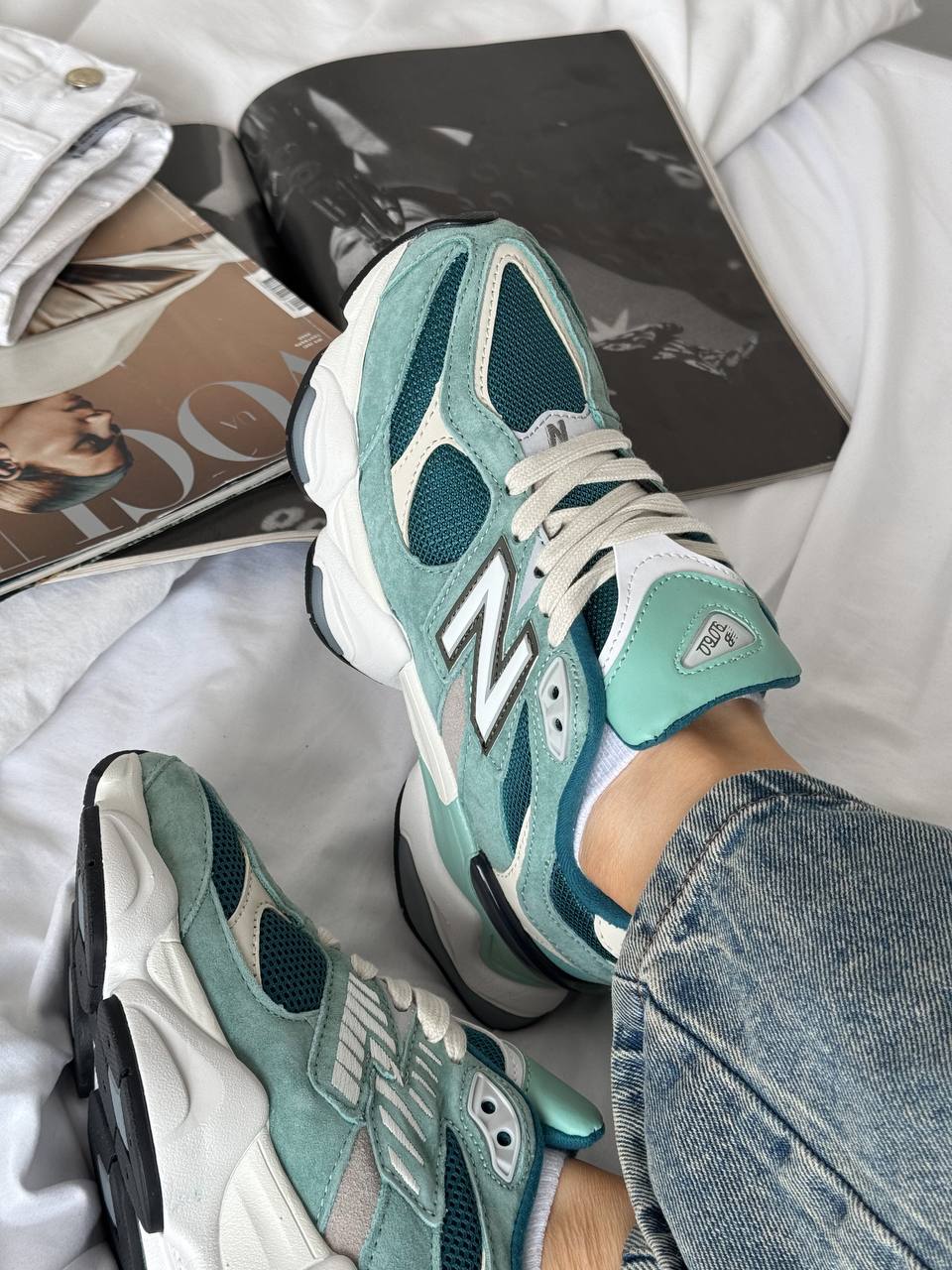 New Balance 9060 Green Cream - oceanhype - 