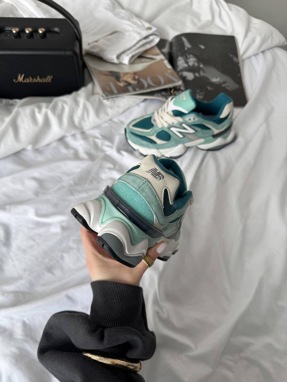 New Balance 9060 Green Cream - oceanhype - 