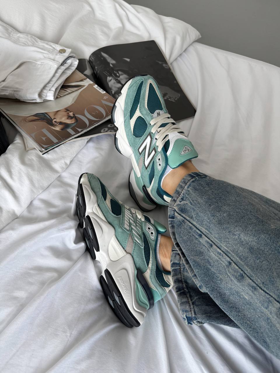 New Balance 9060 Green Cream - oceanhype - 