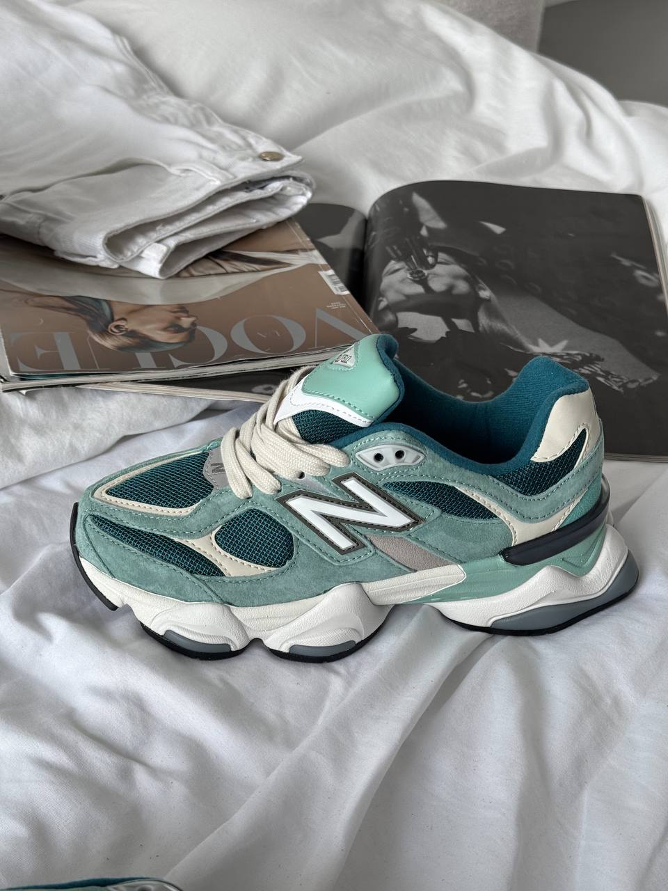 New Balance 9060 Green Cream - oceanhype - 