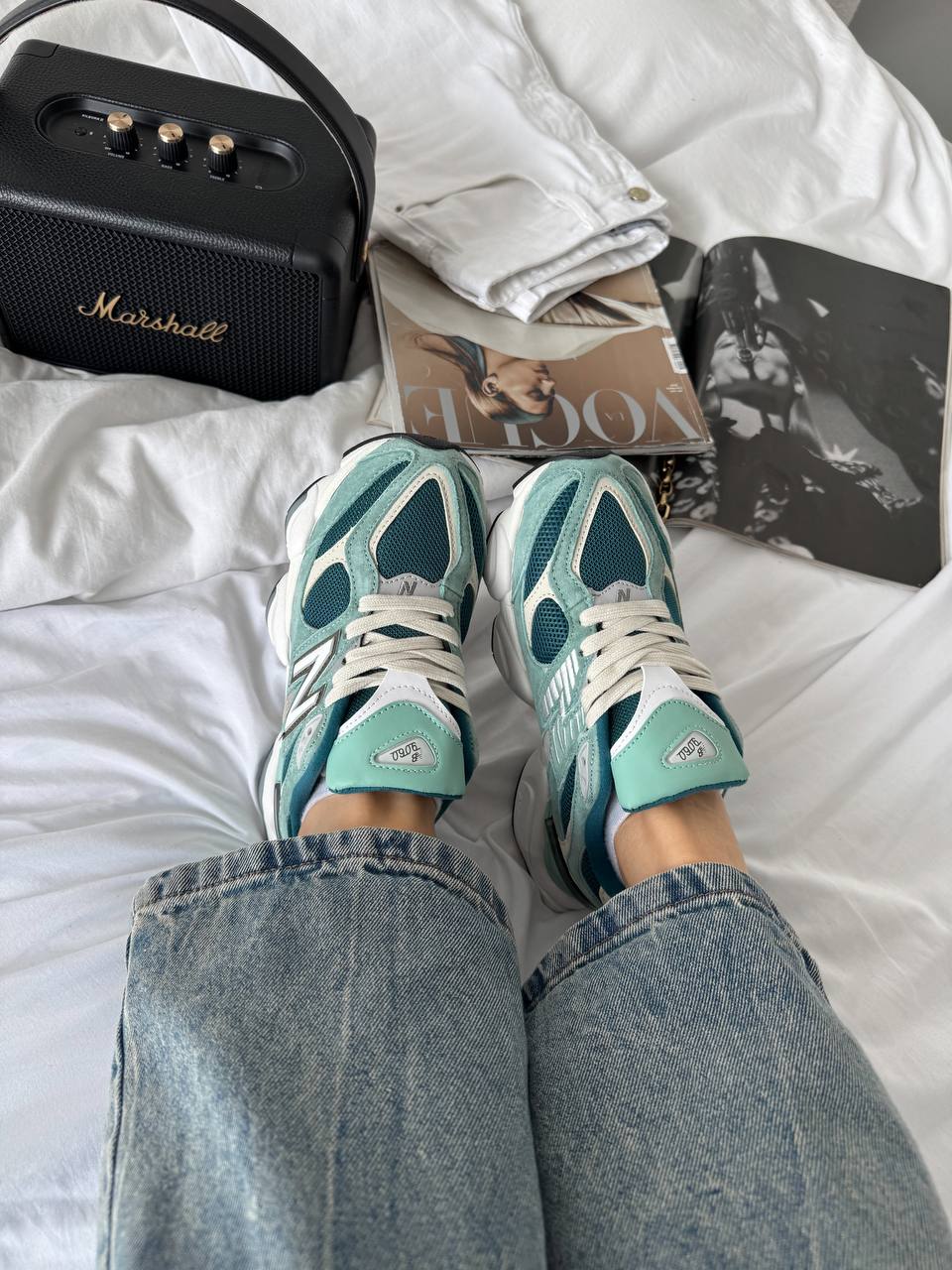 New Balance 9060 Green Cream - oceanhype - 