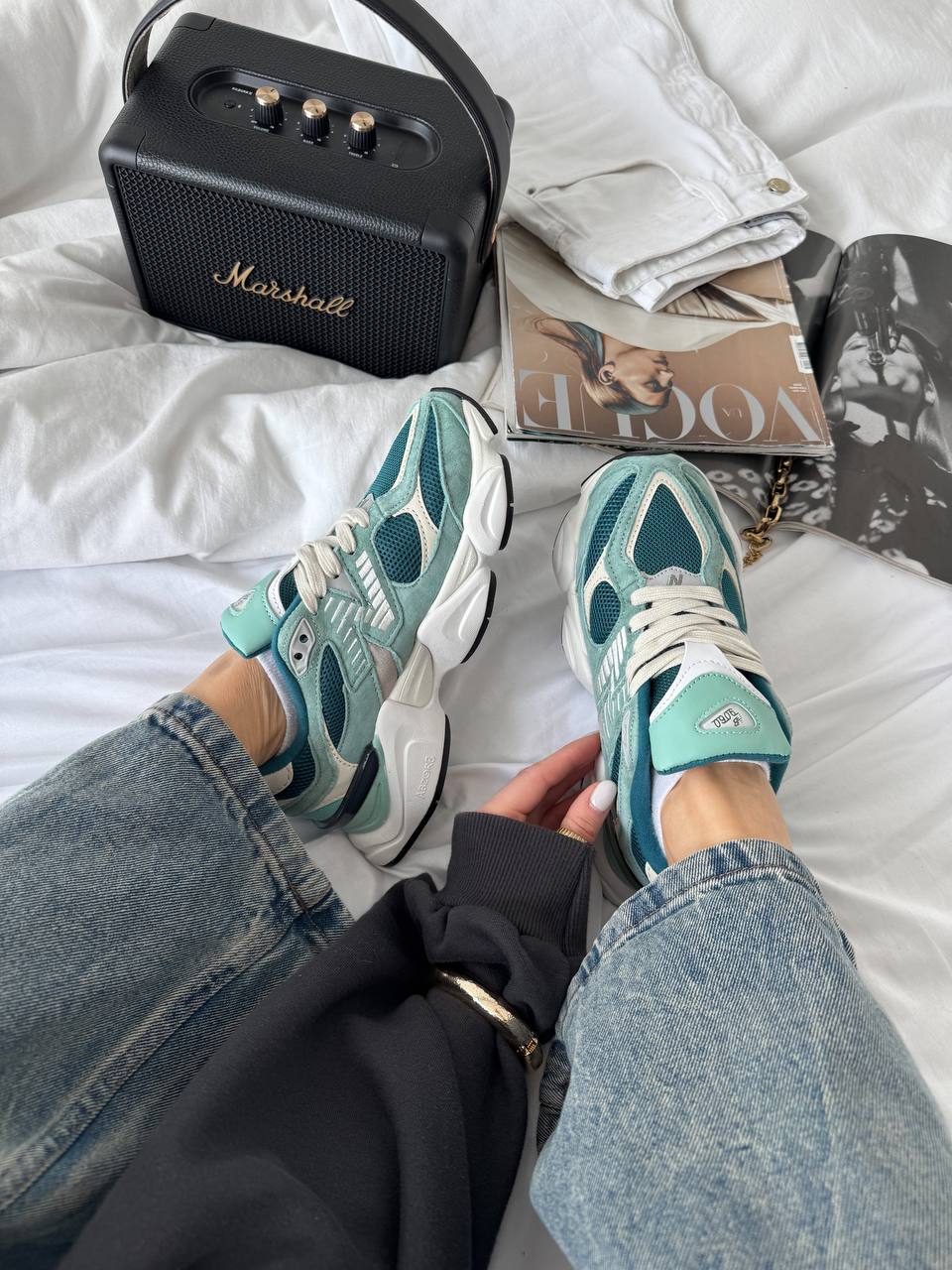 New Balance 9060 Green Cream - oceanhype - 
