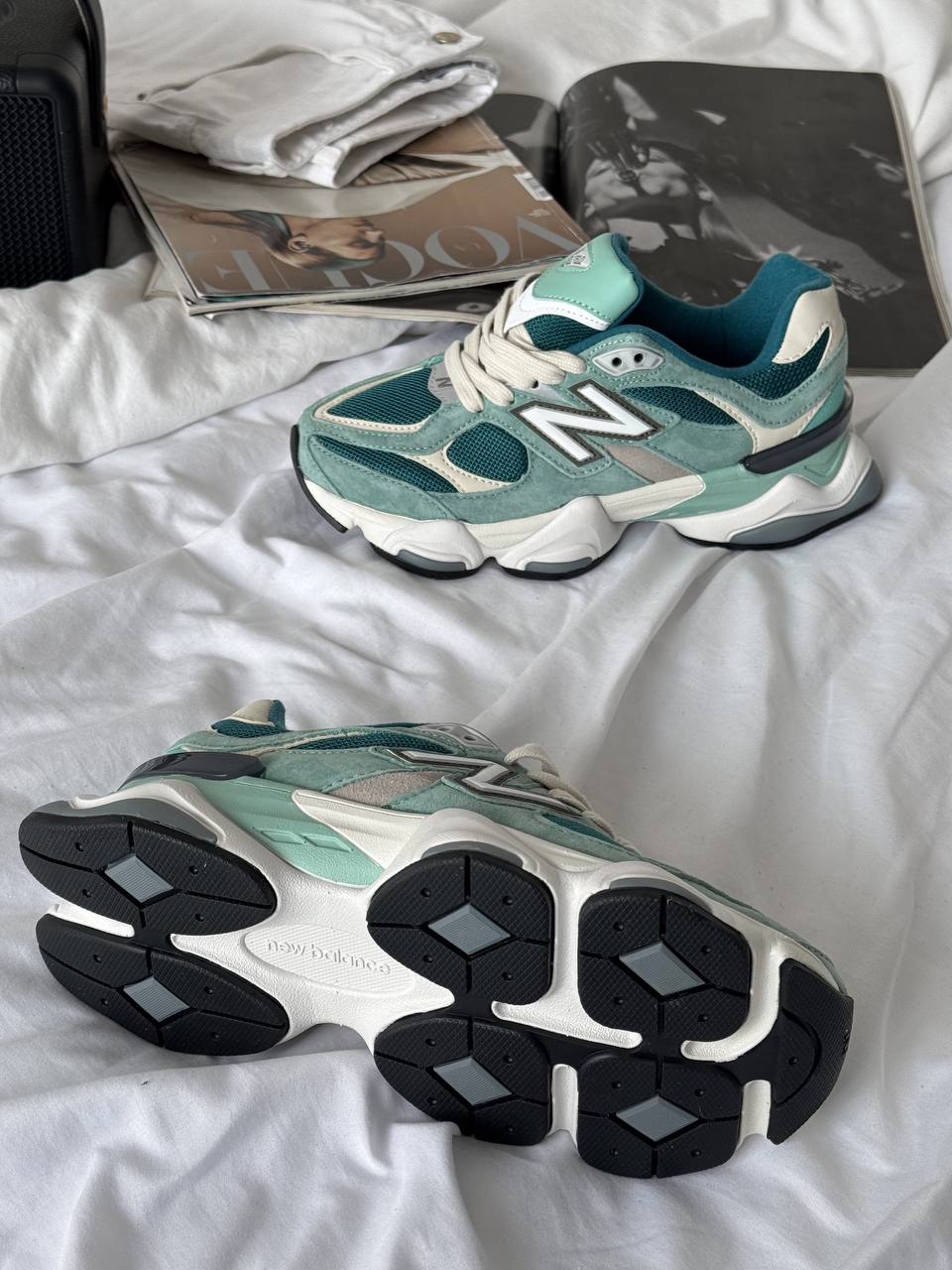 New Balance 9060 Green Cream - oceanhype - 