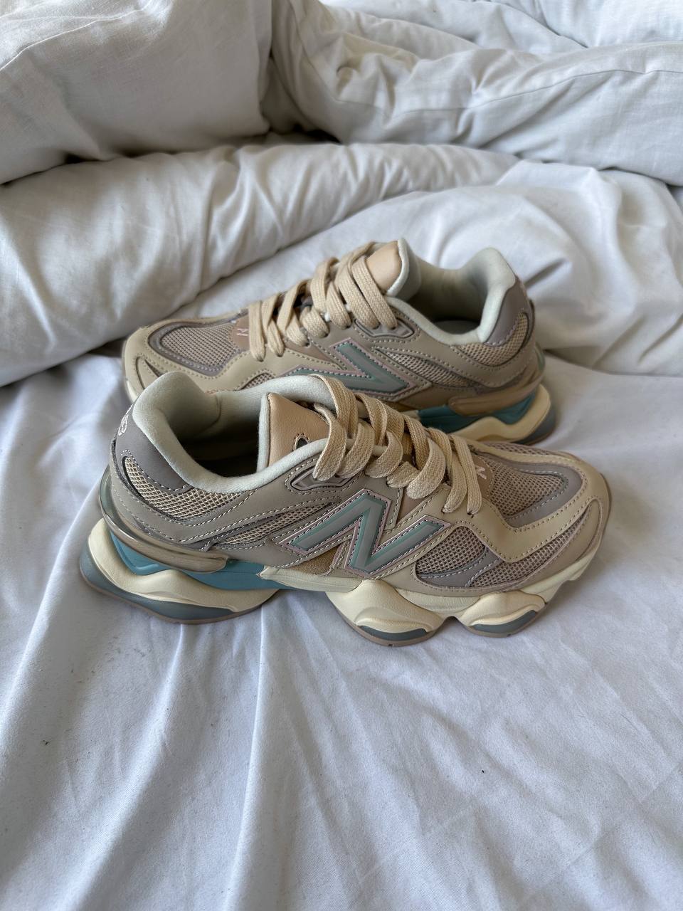 New Balance 9060 Ivory Cream Pink Sand - oceanhype - 