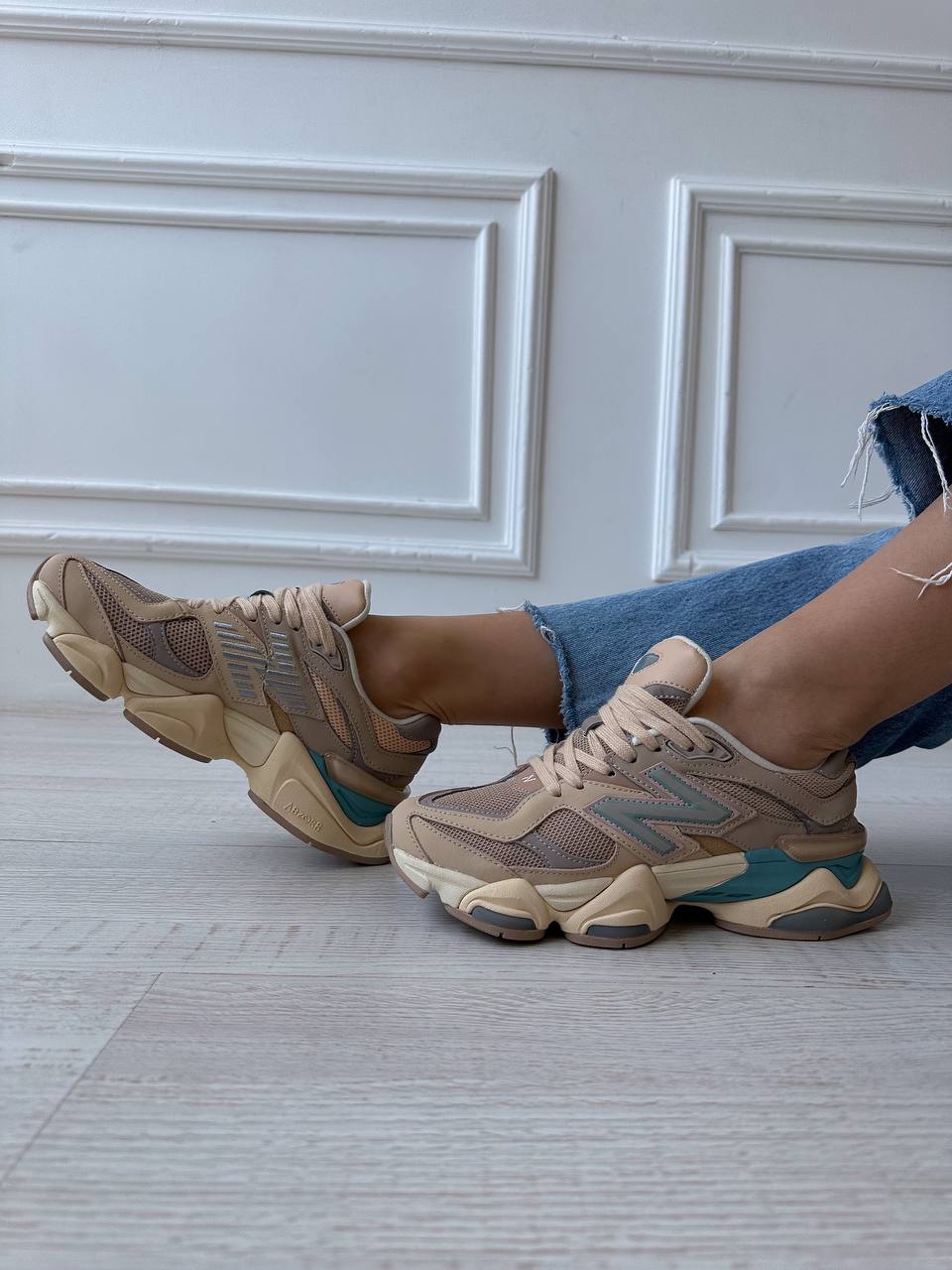 New Balance 9060 Ivory Cream Pink Sand - oceanhype - 