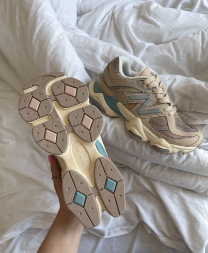 New Balance 9060 Ivory Cream Pink Sand - oceanhype - 
